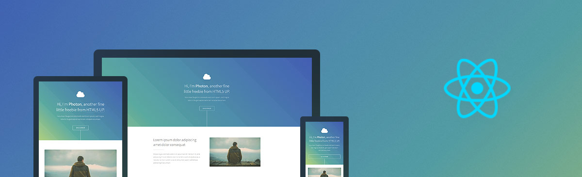 React Themes Photon - Designed by HTML5 Up. Coded in React by @AppSeed