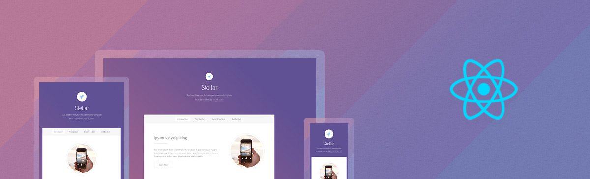 React Theme Stellar - Crafted by HTML5 Up, Coded by @AppSeed in React, GatsbyJS.